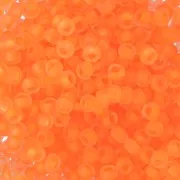Perles rocailles Preciosa  9/0 2.5 mm - Orange Fluo Frosted x20g