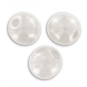 Perles en verre tchèque rondes  4 mm Chalkwhite Ceramic Look x50|raw }}