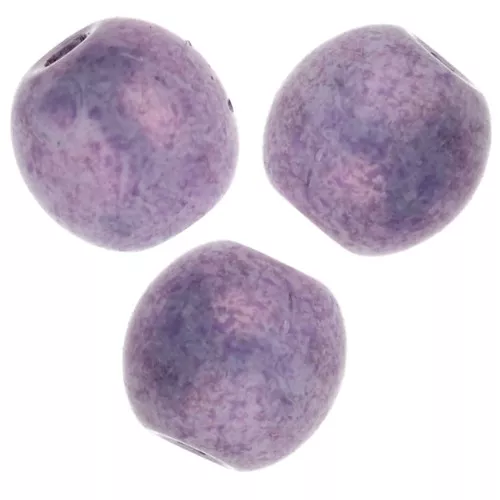 Perles en verre tchèque rondes 4 mm - Opaque Luster Amethyst x50