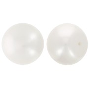 Cabochons semi-percés 10,5 mm - Perles d'eau douce Blanc Irisé x2|raw }}