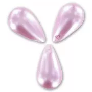 Gouttes nacrées 9x16 mm Rose x10