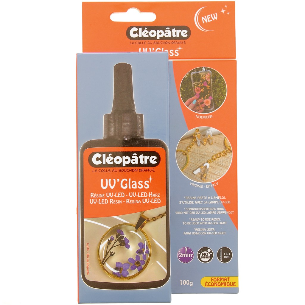 Résine UV LED Cléopâtre UV Glass x100gr Perles & Co