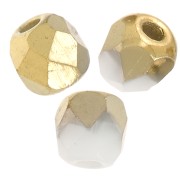 Facettes 2 mm - Chalk White Gold Mat x50