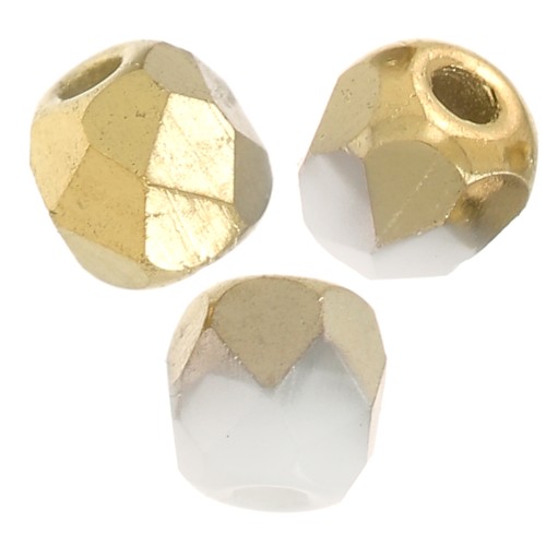 Facettes 2 mm - Chalk White Gold Mat x50