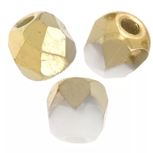 Facettes 2 mm - Chalk White Gold Mat x50