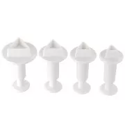 4 emporte-pièces poussoirs pour pâte polymère - Triangle - 20-22-24-30 mm