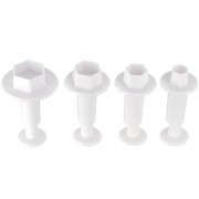4 emporte-pièces poussoirs pour pâte polymère - Octogone - 20-22-24-30 mm|raw }}