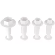 4 emporte-pièces poussoirs pour pâte polymère - Octogone - 20-22-24-30 mm