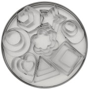 Set de 24 emporte-pièces en acier inox pour modelage - Géométrique 2|raw }}