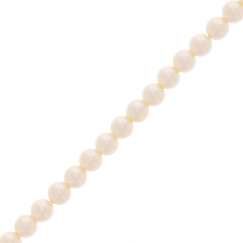 Perles nacrées Aurora 5810 4 mm - Crystal Cream Pearl x41cm