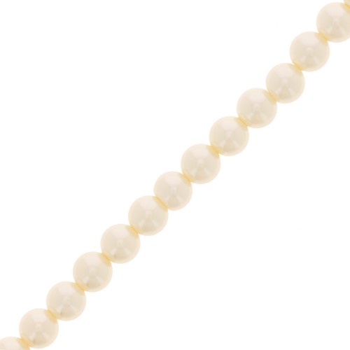 Perles nacrées Aurora 5810 5 mm - Crystal Cream Pearl x49cm