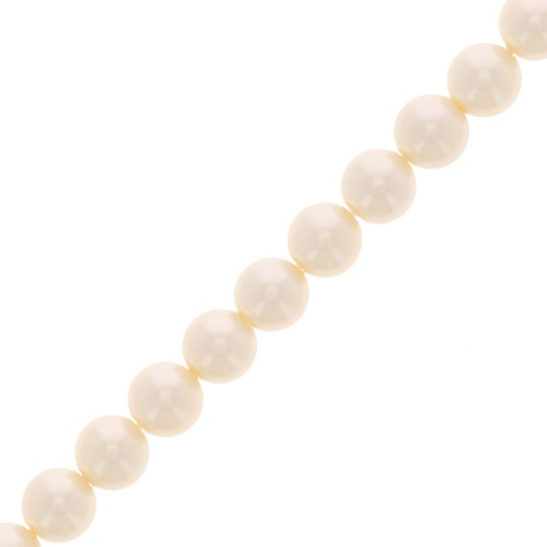 Perles nacrées Aurora 5810 6 mm - Crystal Cream Pearl x29cm
