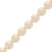 Perles nacrées Aurora 5810 8 mm - Crystal Cream Pearl x38cm