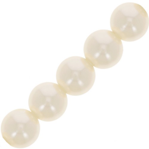 Perles nacrées Aurora 5810 12 mm - Crystal Cream Pearl x10