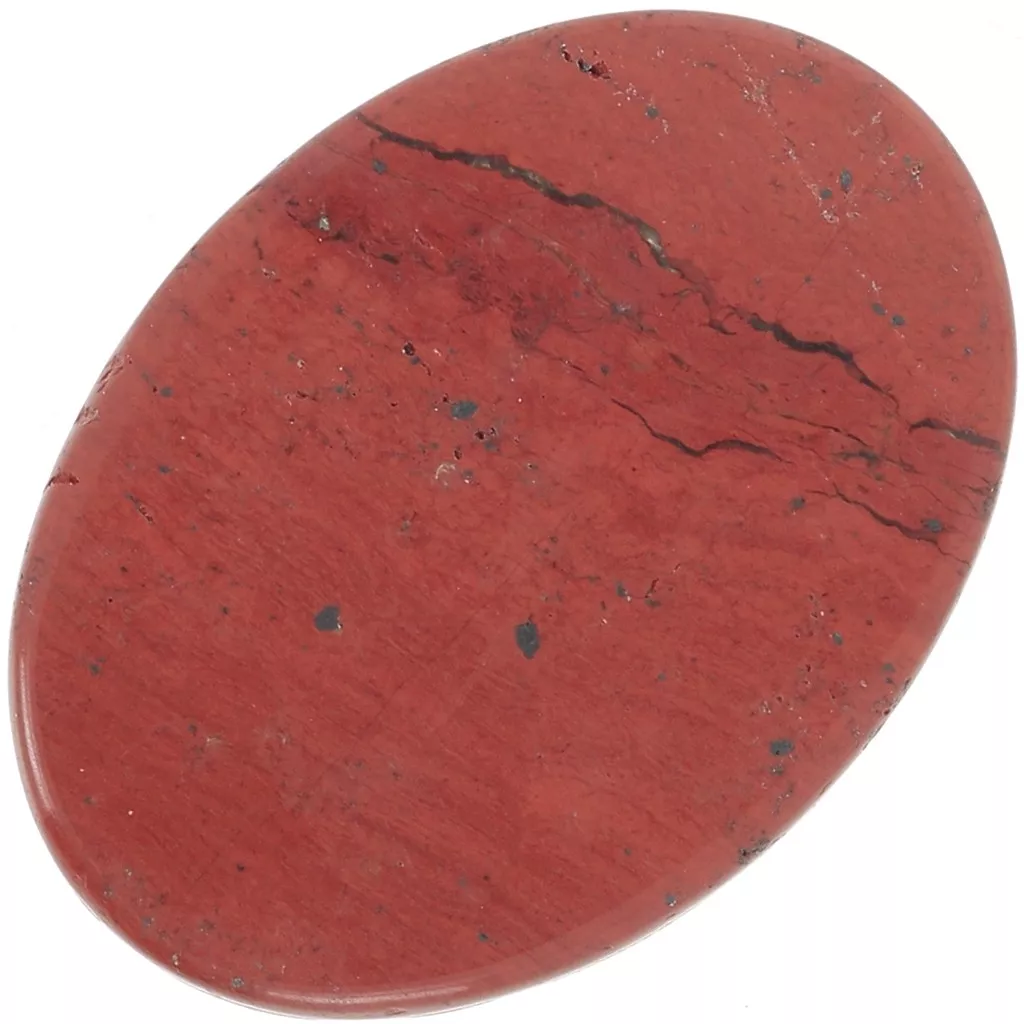 Cabochon En Jaspe Aqua Terra Sédimentaire - Pierre Semi-précieuse Ovale 18x13 Mm - Fait Main En France