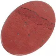 Cabochon plat ovale 18x13 mm en pierre gemme - Jaspe rouge x1