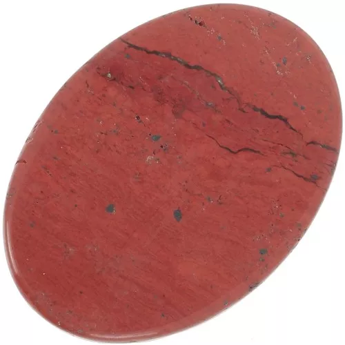 Cabochon plat ovale 18x13 mm en pierre gemme - Jaspe rouge x1