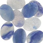 Cabochon plat ovale 18x13 mm en pierre gemme - Sodalite x1