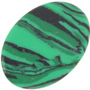 Cabochon plat ovale 18x13 mm imitation pierre gemme - Malachite x1|raw }}
