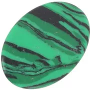 Cabochon plat ovale 18x13 mm imitation pierre gemme - Malachite x1