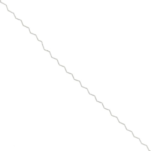 Chaîne maille paloma ondulée - zigzag - 0.8 mm - Argenté x1m