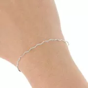 Chaîne maille paloma ondulée - zigzag - 0.8 mm - Argenté x1m