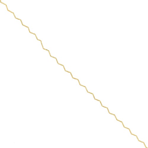 Chaîne maille paloma ondulée - zigzag - 0.8 mm - Doré x1m