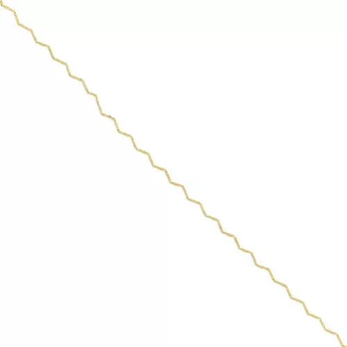 Chaîne maille paloma ondulée - zigzag - 0.8 mm - Doré x1m