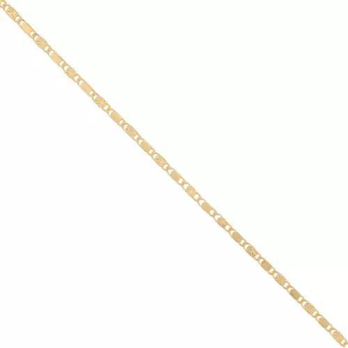 Chaîne fantaisie maille marine avec fleurs striés - 2.5 mm - Doré x50cm