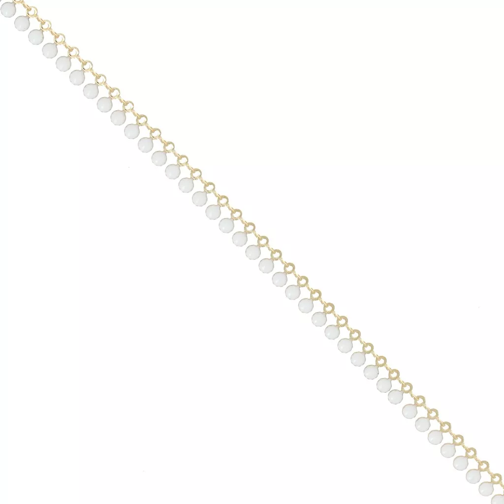 Chaîne Génoise Prédécoupée 5m - Maille Longue 5mm Acier Blanc/Rouge