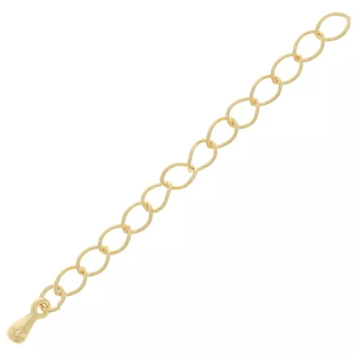 Chainette d'extension maille Rombo 60mm - Fabrication Européenne - Doré à l'or fin