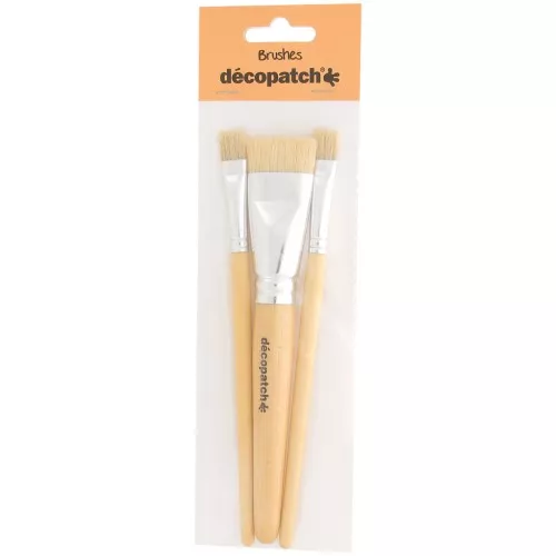 Set de 3 pinceaux brosse pure soie - Décopatch