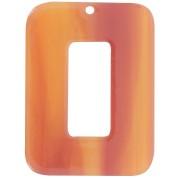 Pendentif rectangle évidé en acétate transparent 40x30 mm - Marbré Fauve x1|raw }}