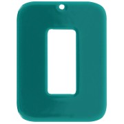 Pendentif rectangle évidé en acétate opaque 40x30 mm - Vert bouteille x1|raw }}