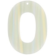 Pendentif ovale évidé en acetate opaque 47x34 mm - Rayé Multi-vert clair nacré|raw }}