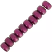 Perles rondelles Heishi Super Polaris 6x4 mm - Aubergine x10