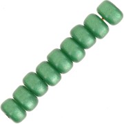 Perles rondelles Heishi Super Polaris 6x4 mm - Vert x10