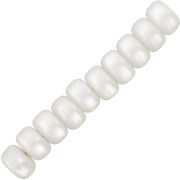Perles rondelles Heishi Super Polaris 6x4 mm - Blanc x10|raw }}