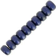 Perles rondelles Heishi Super Polaris 6x4 mm - Bleu marine x10|raw }}