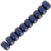 Perles Heishi rondelles  Super Polaris 6x4 mm - Bleu marine x10