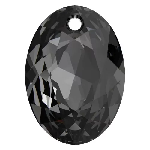 Pendentif PureCrystal 6438 Elliptic Cut Pendant 11.5 mm - Crystal Silver Night x1