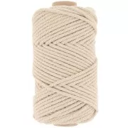 Beige - Bobine de cordon en coton pour macramé 3 mm - Beige x50m Bobine de cordon en coton pour macramé 3 mm - Beige x50m