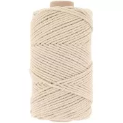 Bobine de cordon en coton pour macramé 2 mm - Beige x100m