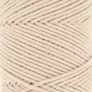 Bobine de cordon en coton pour macramé 2 mm - Beige x100m