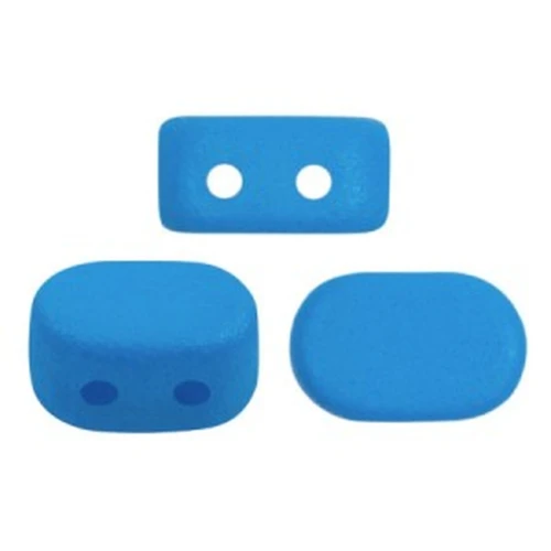 Perles en verre Lipsi® par Puca® 4x6 mm - Capri Blue Light Mat x10g