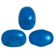 Perles en verre Samos® par Puca® 7x5 mm - Capri Blue Pearl x10g