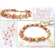 Perles en verre Samos® par Puca® 7x5 mm - Rosaline Pearl x10g