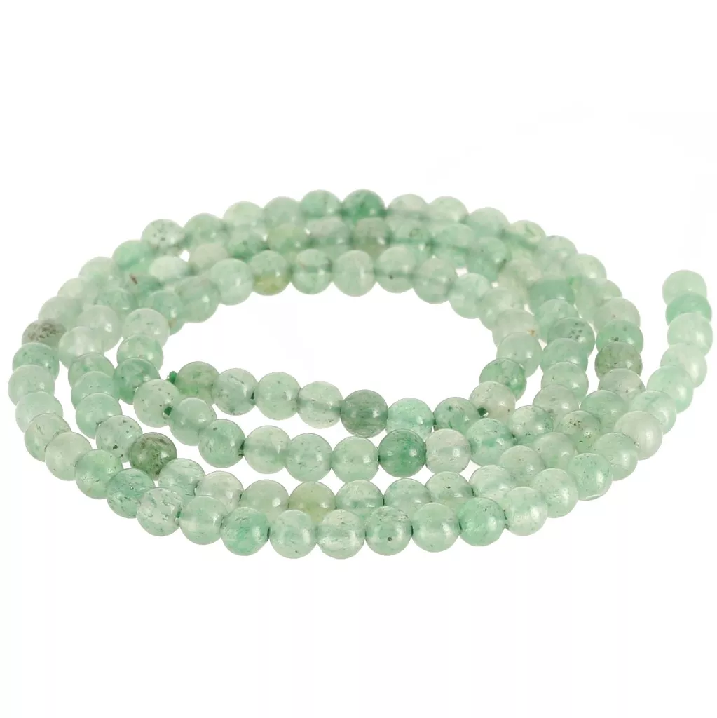 Fil De 39cm Avec Environ 74 Perles En Aventurine Verte - Rondelles 8x5mm, Pour Création De Bijoux