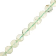 Perles rondes 6.5 mm pierre gemme - Prehnite x38cm