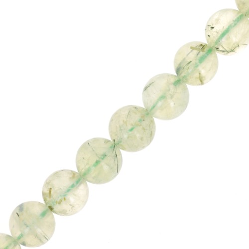Perles rondes 8.5 mm pierre gemme - Prehnite x39cm